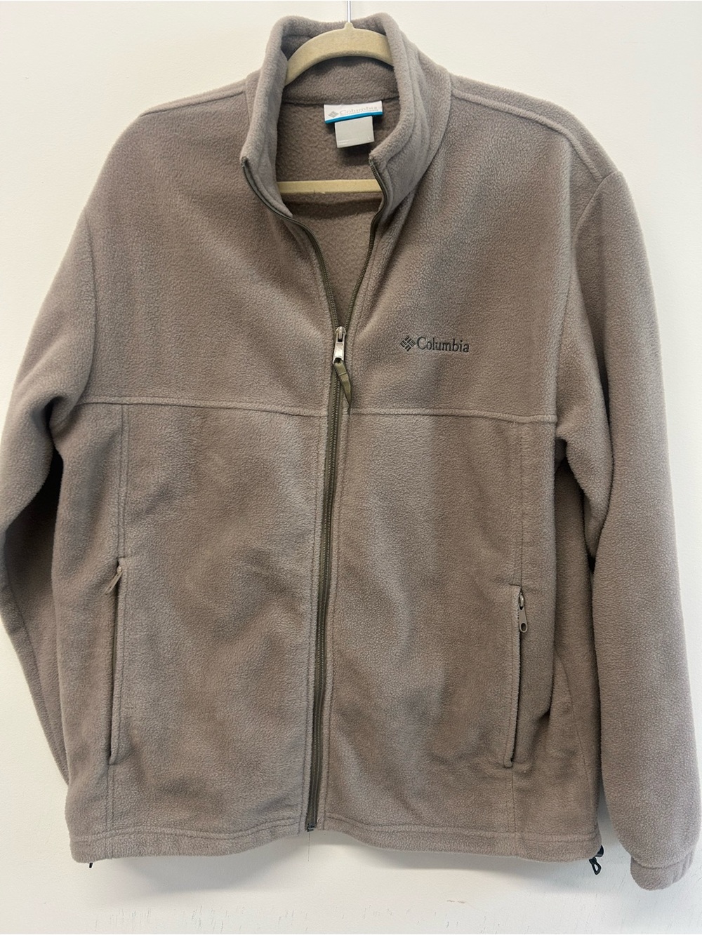 Columbia Men's Taupe/Beige Full-Zip Lightweight Fleece Jacket